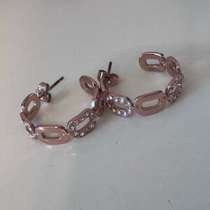 COACH Rose Gold Hoop Earrings